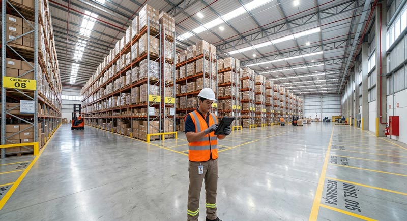 Estrutura de armazém geral e porta-paletes da TPX Log com controle de estoque no Sul Fluminense